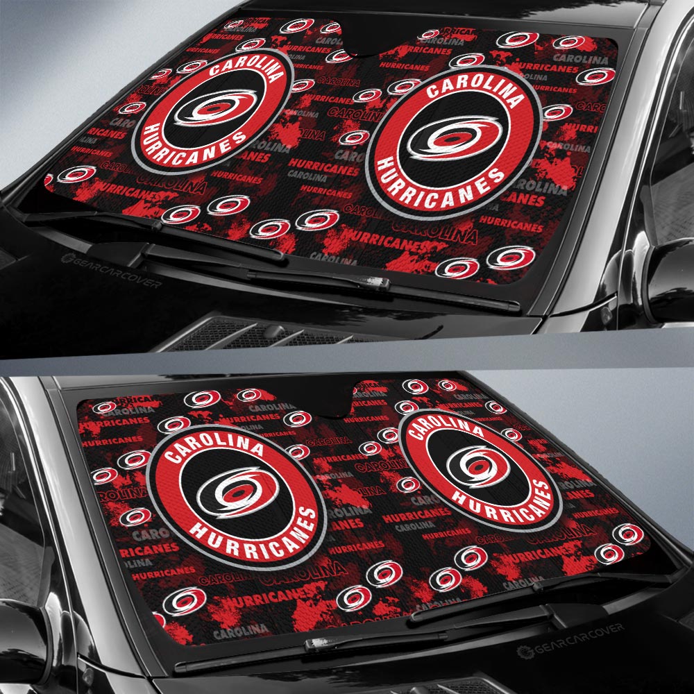 Carolina Hurricanes Car Sunshade Custom Car Accessories - Gearcarcover - 2