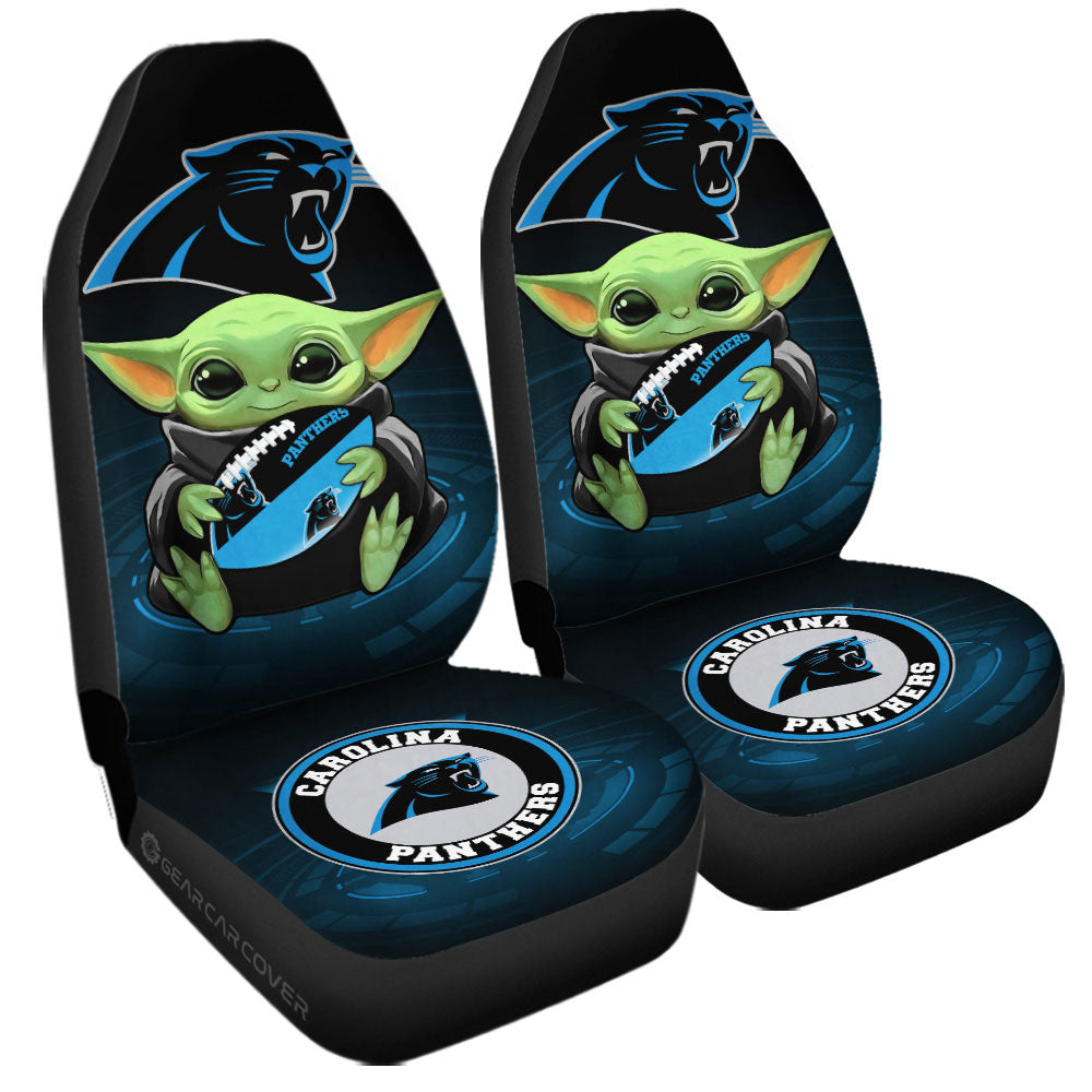 Carolina Panthers Car Seat Covers Baby Yoda Car Accessories For Fan - Gearcarcover - 3