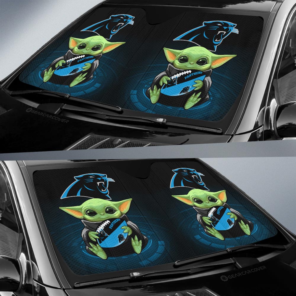 Carolina Panthers Car Sunshade Custom Car Accessories For Fan - Gearcarcover - 2
