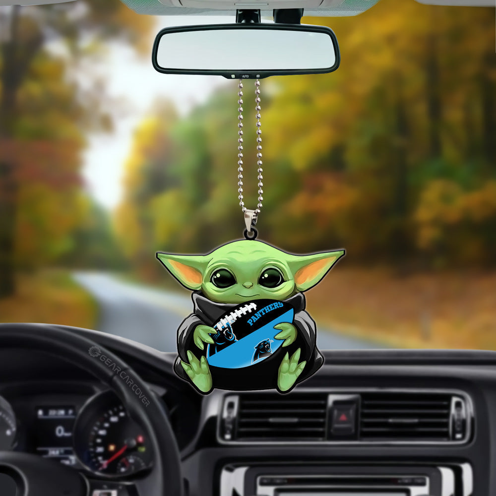 Carolina Panthers Ornament Baby Yoda Car Accessories - Gearcarcover - 3