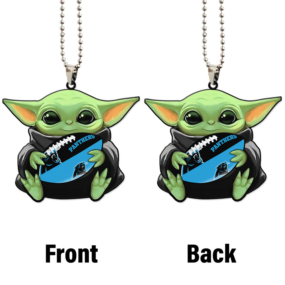 Carolina Panthers Ornament Baby Yoda Car Accessories - Gearcarcover - 4