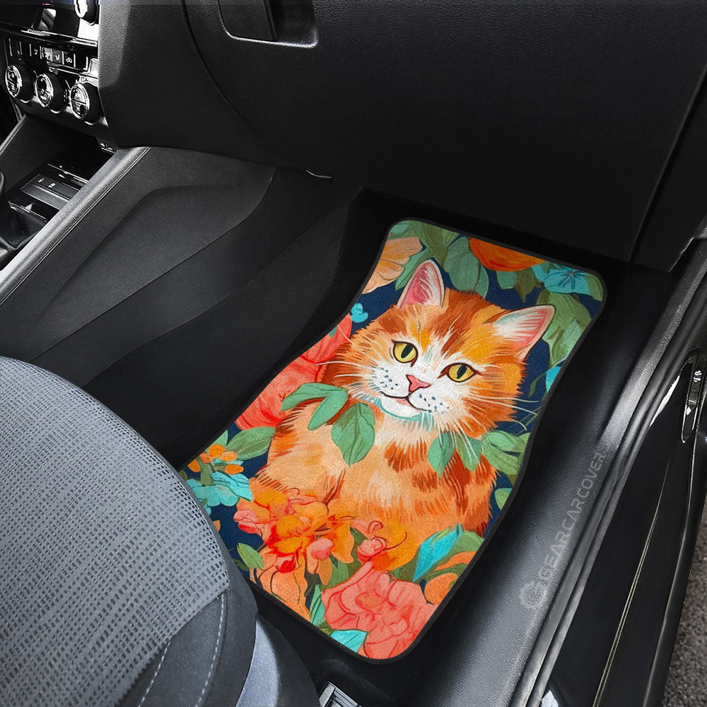 Cat Floral Car Floor Mats Custom Car Accessories - Gearcarcover - 3