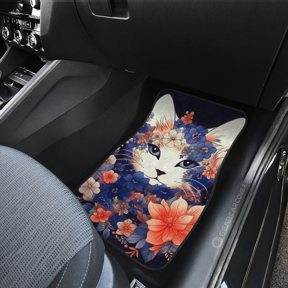 Cat Floral Car Floor Mats Custom Car Accessories - Gearcarcover - 3