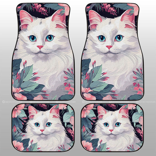 Cat Floral Car Floor Mats Custom Car Accessories - Gearcarcover - 1