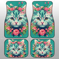 Cat Floral Car Floor Mats Custom Car Accessories - Gearcarcover - 1