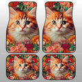 Cat Floral Car Floor Mats Custom Car Accessories - Gearcarcover - 1