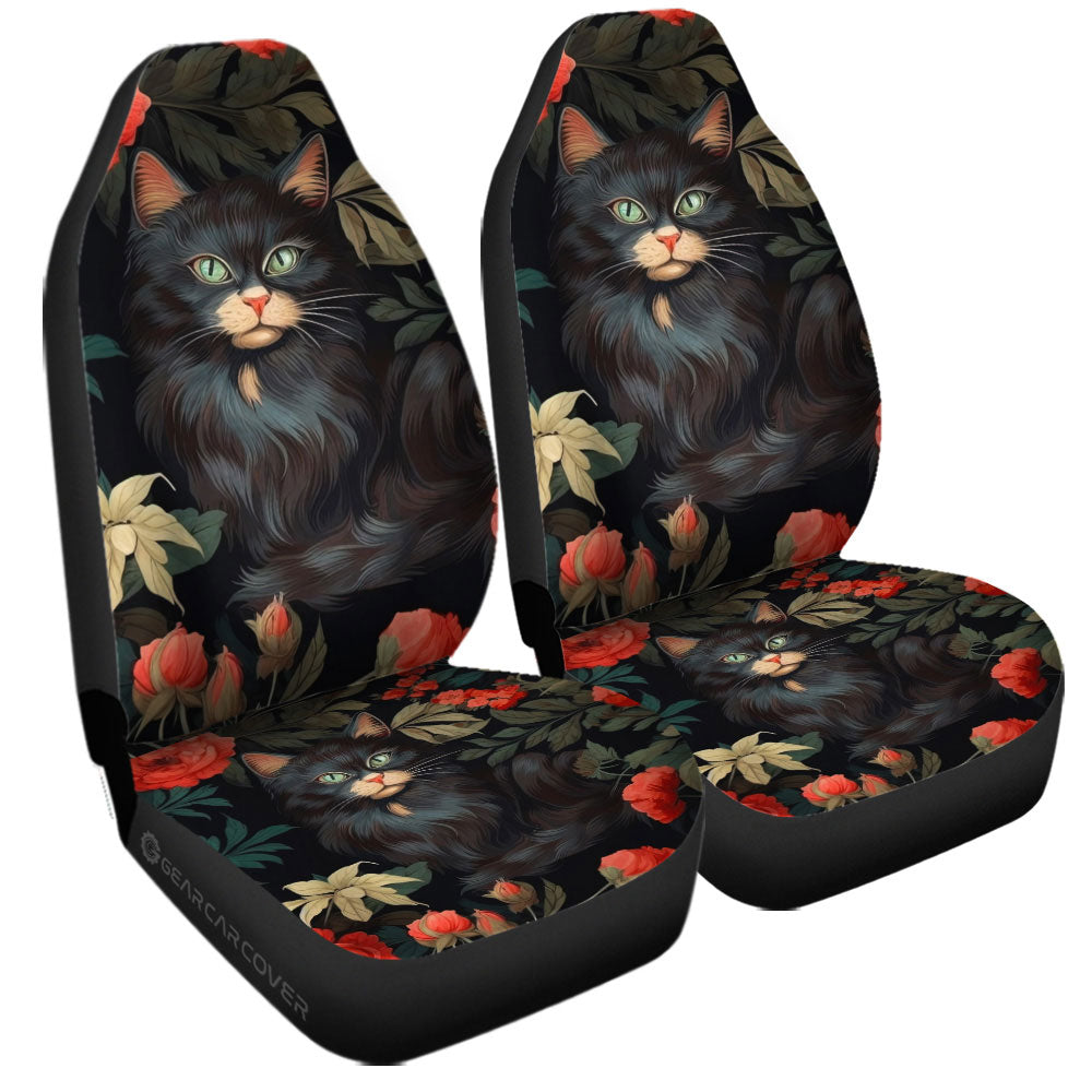 Cat Floral Car Seat Covers Custom Car Accessories - Gearcarcover - 3