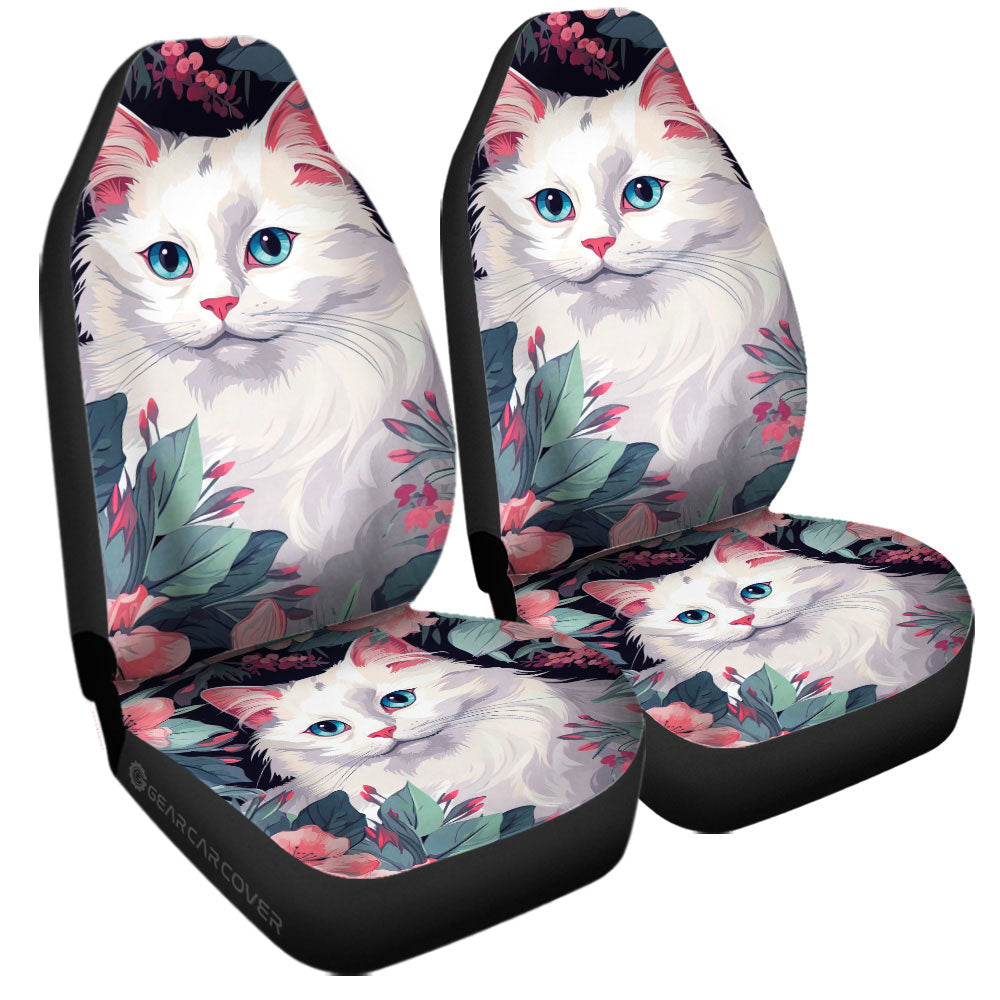 Cat Floral Car Seat Covers Custom Car Accessories - Gearcarcover - 3