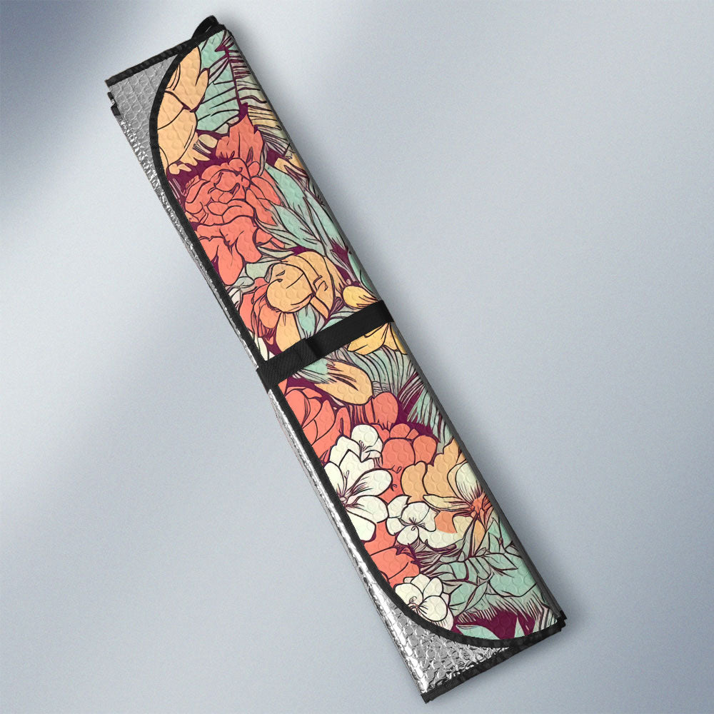 Cat Floral Car Sunshade Custom Car Accessories - Gearcarcover - 3