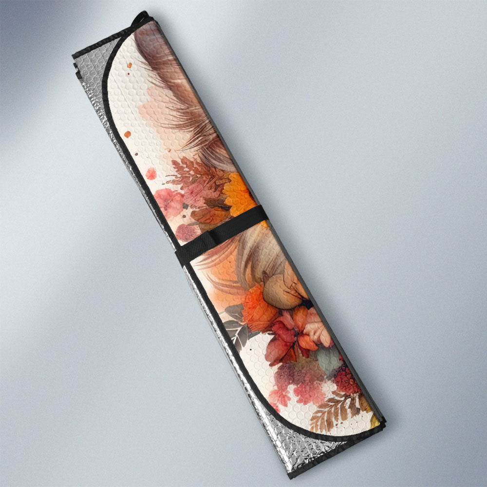 Cat Floral Car Sunshade Custom Car Accessories - Gearcarcover - 3