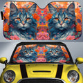 Cat Floral Car Sunshade Custom Car Accessories - Gearcarcover - 1