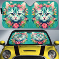 Cat Floral Car Sunshade Custom Car Accessories - Gearcarcover - 1