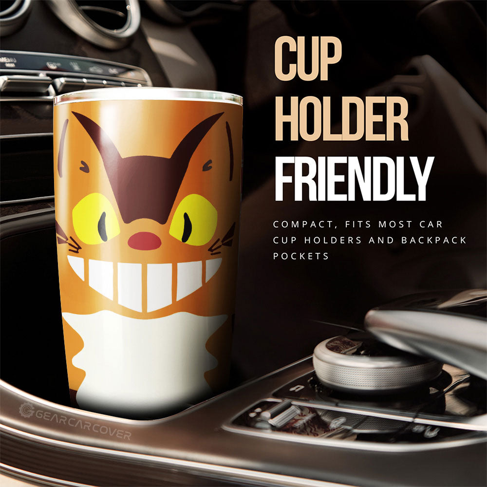 Catbus Tumbler Cup Custom My Neighbor Totoro Car Accessories - Gearcarcover - 3