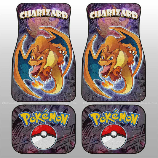 Charizard Car Floor Mats Custom Anime Galaxy Manga Style - Gearcarcover - 2