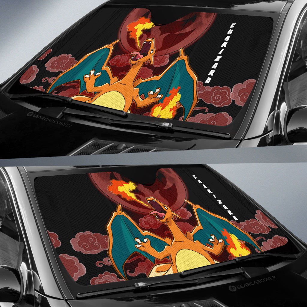 Charizard Car Sunshade Custom Anime Car Accessories For Anime Fans - Gearcarcover - 2