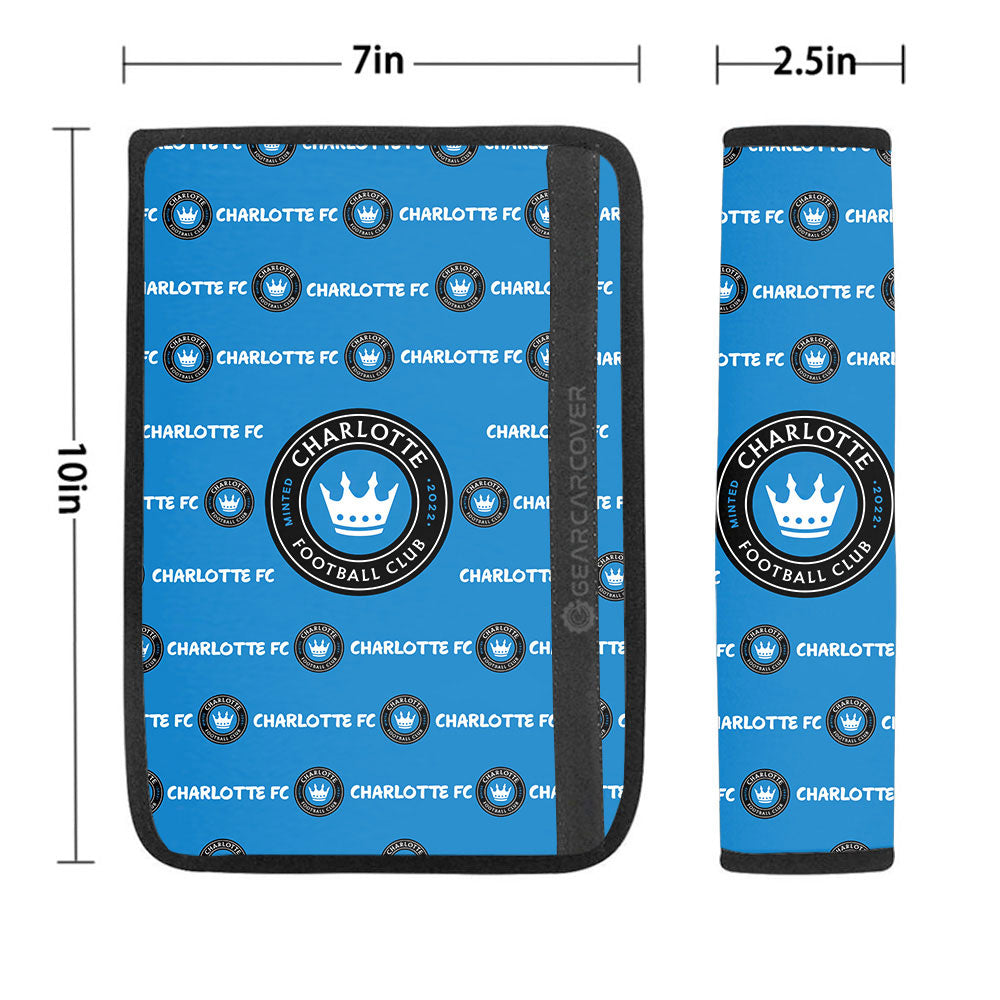 Charlotte FC Seat Belt Covers Sporty Team Collection - Gearcarcover - 1