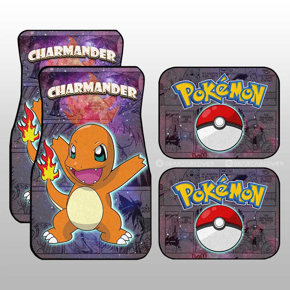 Charmander Car Floor Mats Custom Anime Galaxy Manga Style - Gearcarcover - 1