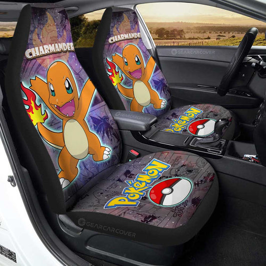 Charmander Car Seat Covers Custom Anime Galaxy Manga Style - Gearcarcover - 1