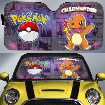 Charmander Car Sunshade Custom Anime Galaxy Manga Style - Gearcarcover - 1