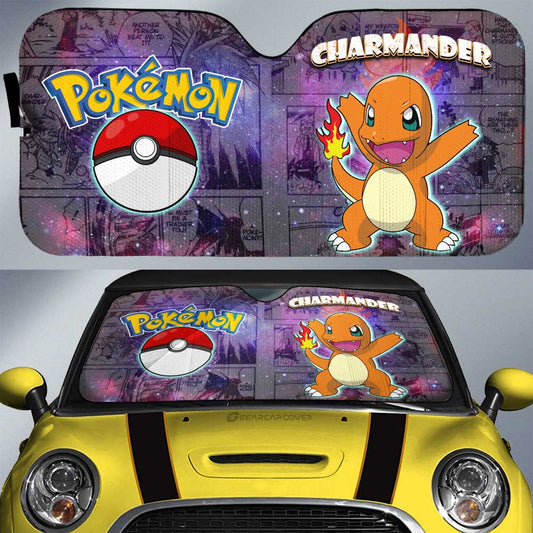 Charmander Car Sunshade Custom Anime Galaxy Manga Style - Gearcarcover - 1