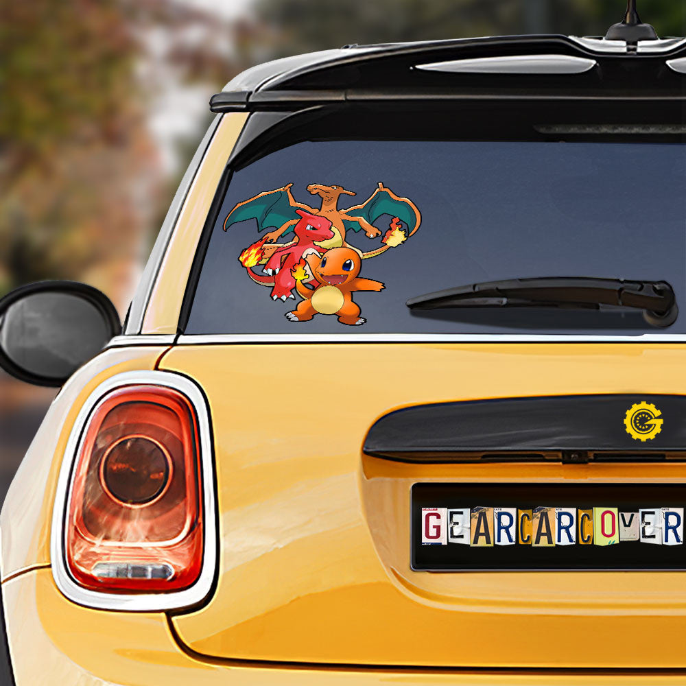 Charmander Evolution Car Sticker Custom Anime - Gearcarcover - 1