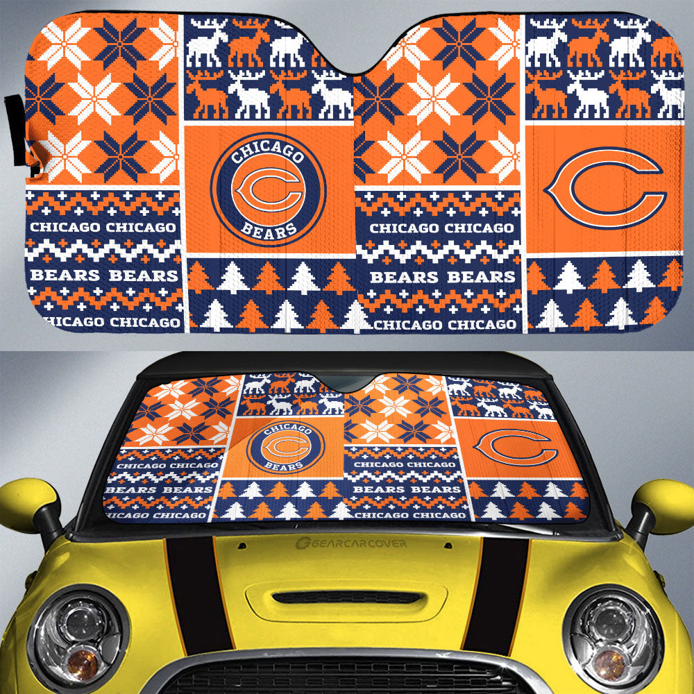 Chicago Bears Car Sunshade Custom Ugly Style Car Accessories - Gearcarcover - 1