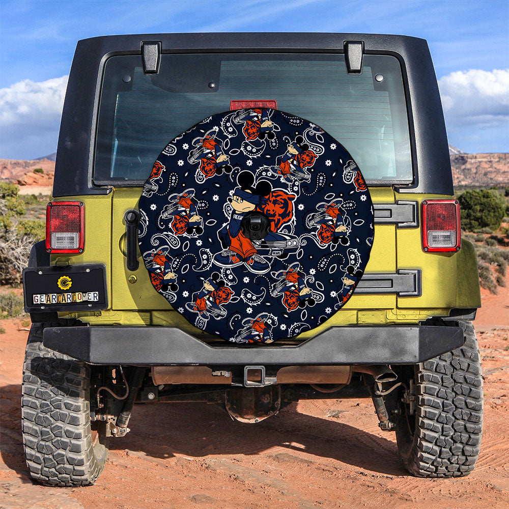 Chicago Bears Spare Tire Covers Camera Hole Cartoon Theme Collection - Gearcarcover - 3
