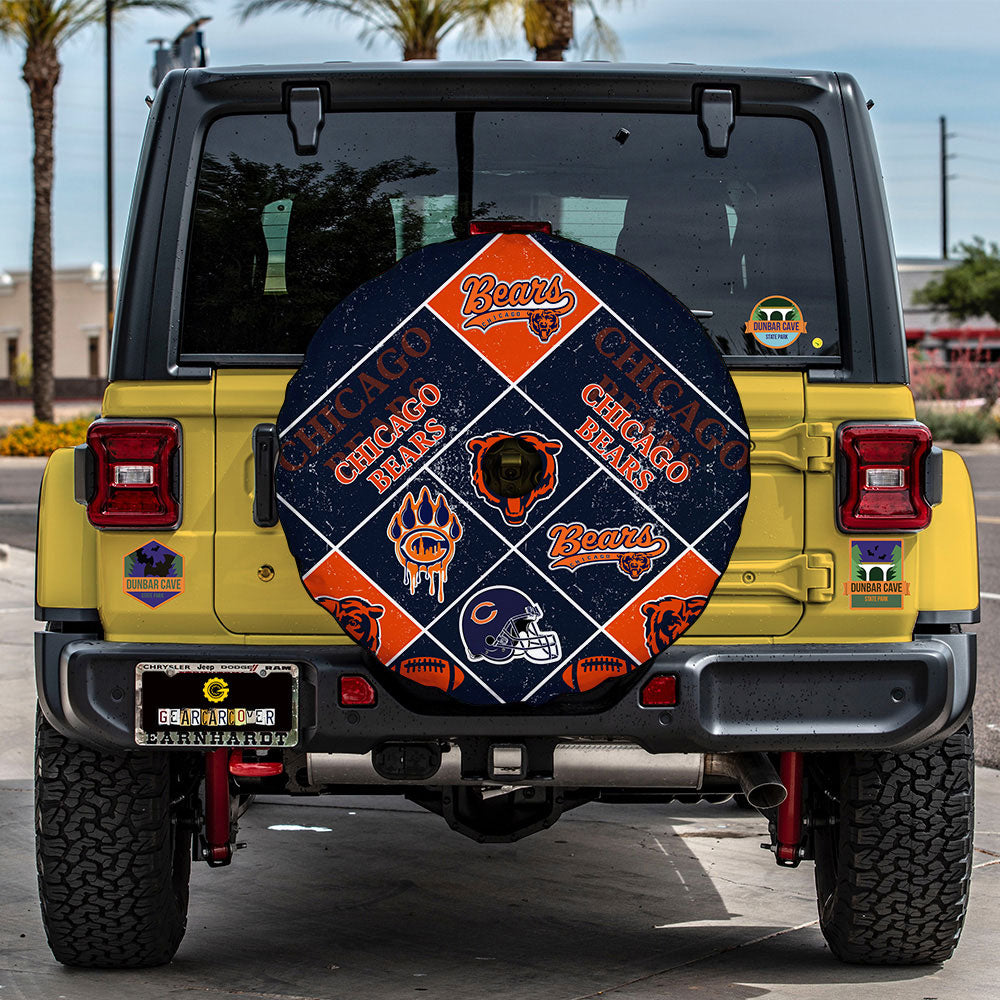 Chicago Bears Spare Tire Covers Camera Hole Sporty Team Collection - Gearcarcover - 2