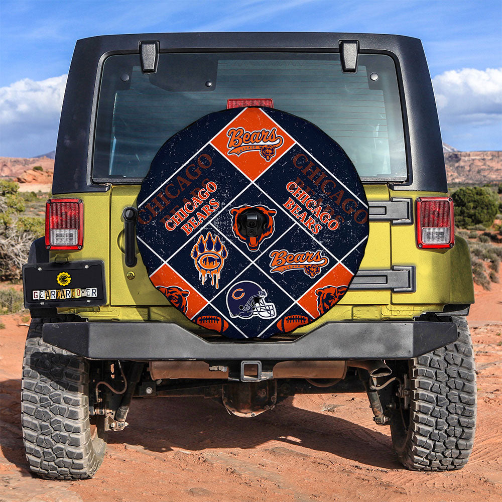 Chicago Bears Spare Tire Covers Camera Hole Sporty Team Collection - Gearcarcover - 3