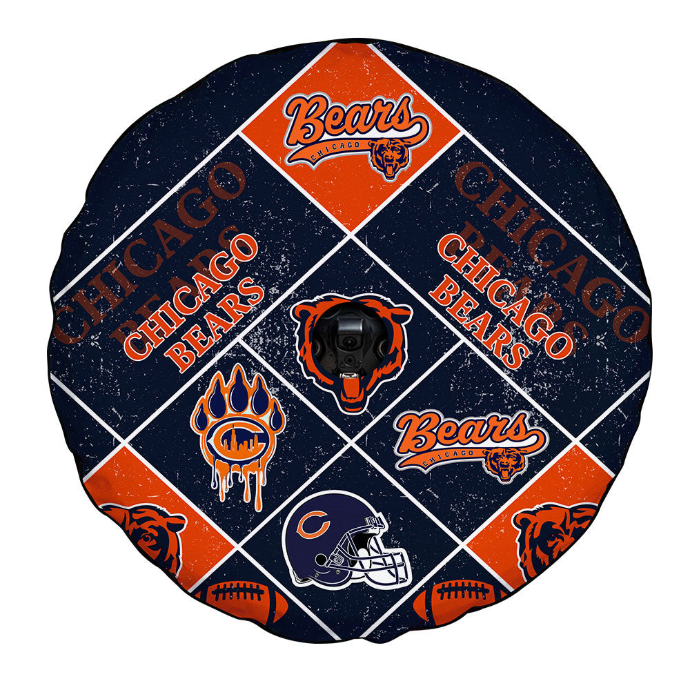 Chicago Bears Spare Tire Covers Camera Hole Sporty Team Collection - Gearcarcover - 4