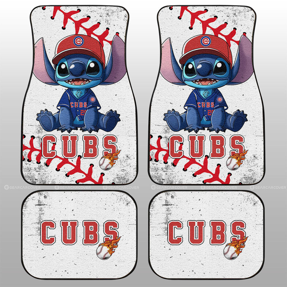 Chicago Cubs Car Floor Mats Stitch Theme Collection - Gearcarcover - 1