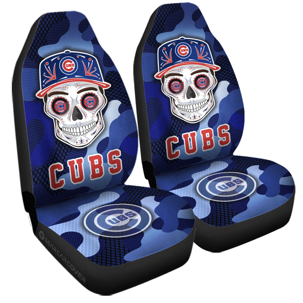 Chicago Cubs Car Seat Covers Skull Theme Collection - Gearcarcover - 3