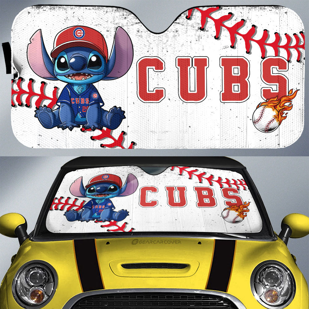 Chicago Cubs Car Sunshade Stitch Theme Collection - Gearcarcover - 1