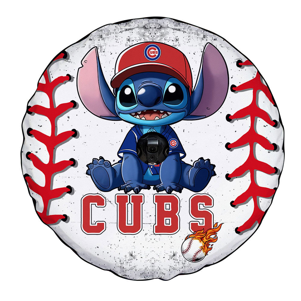 Chicago Cubs Spare Tire Covers Camera Hole Stitch Theme Collection - Gearcarcover - 4