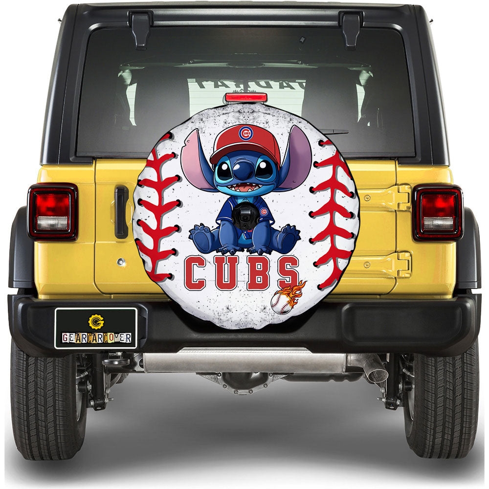 Chicago Cubs Spare Tire Covers Camera Hole Stitch Theme Collection - Gearcarcover - 1