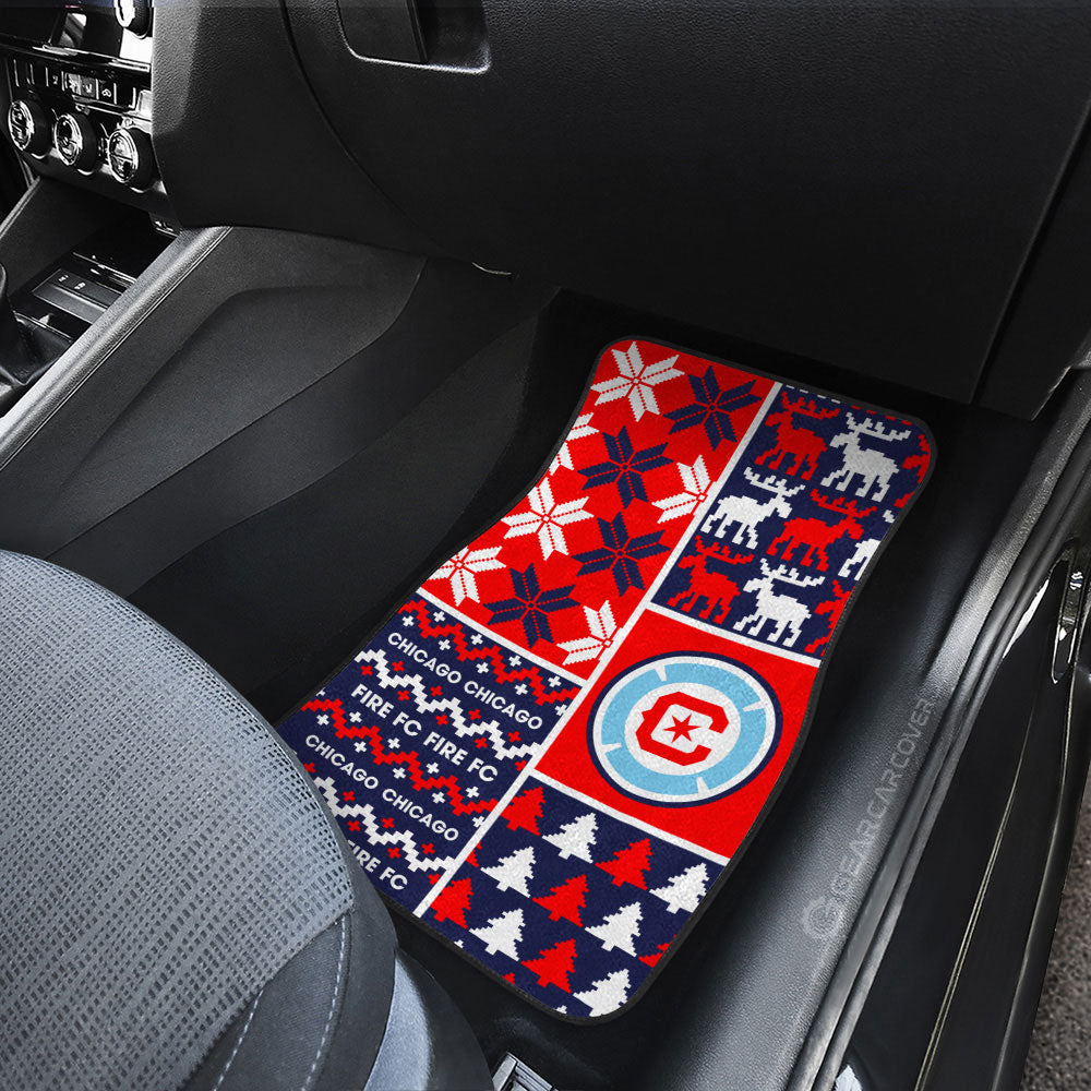 Chicago Fire FC Car Floor Mats Custom Ugly Style Car Accessories - Gearcarcover - 3