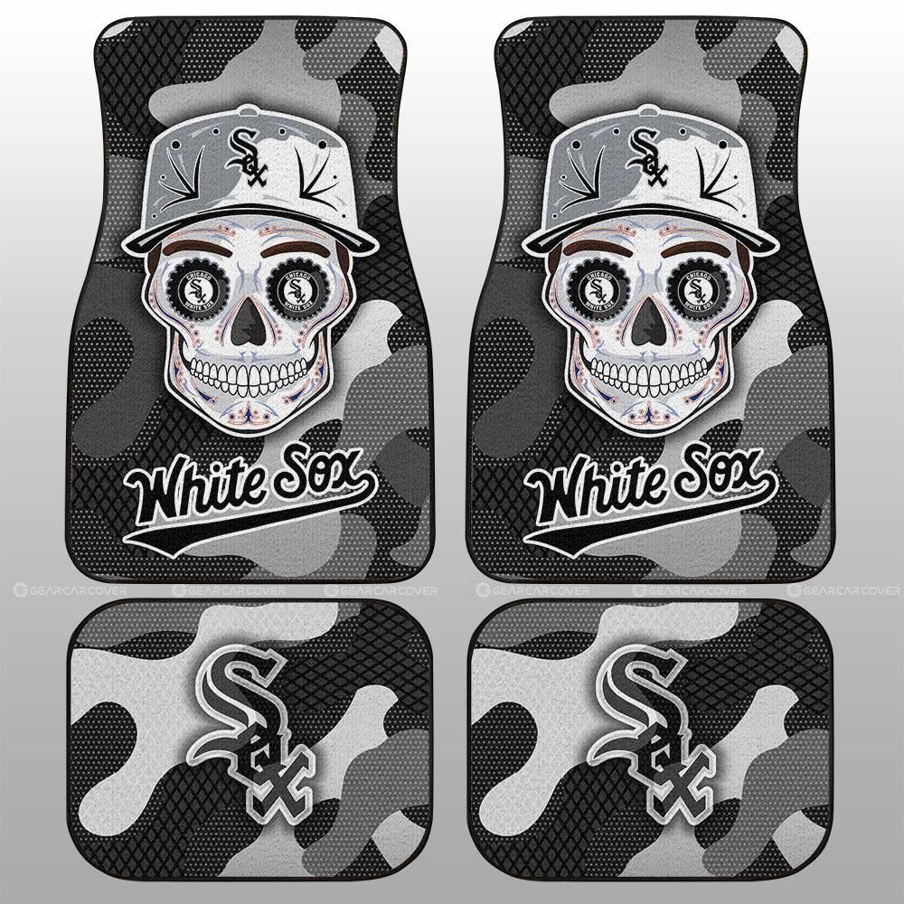 Chicago White Sox Car Floor Mats Skull Theme Collection - Gearcarcover - 1