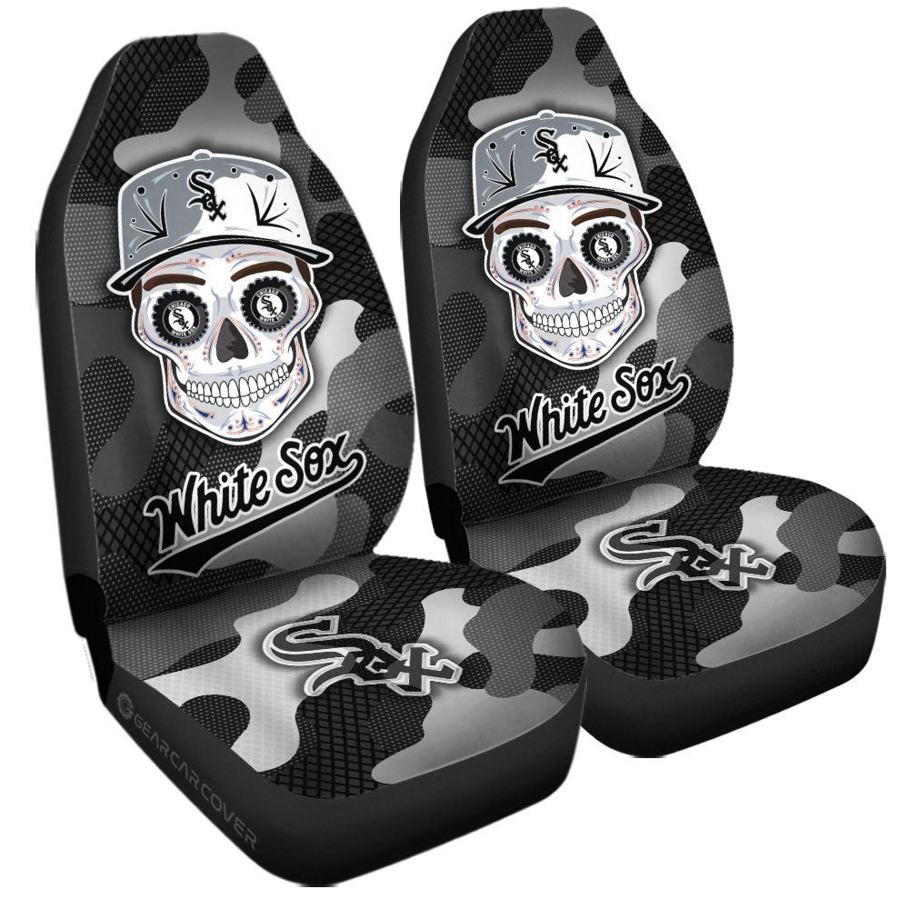 Chicago White Sox Car Seat Covers Skull Theme Collection - Gearcarcover - 3