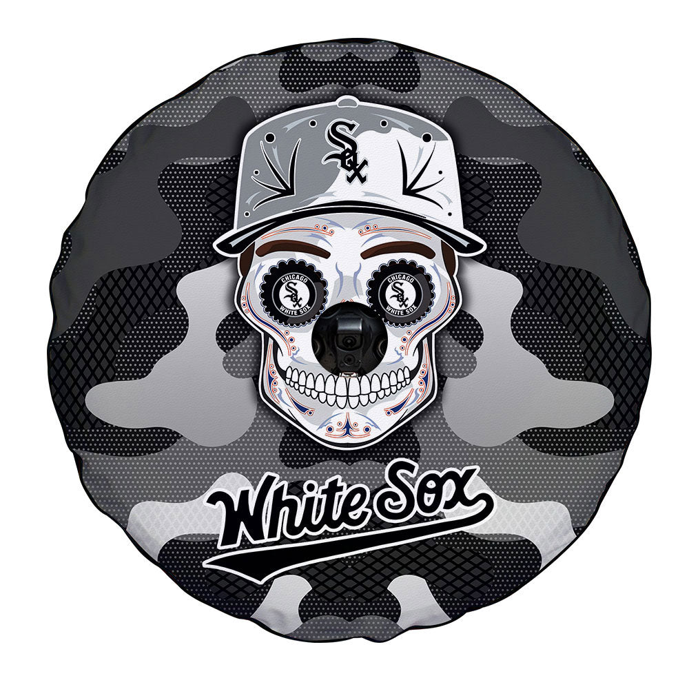 Chicago White Sox Spare Tire Covers Camera Hole Skull Theme Collection - Gearcarcover - 4