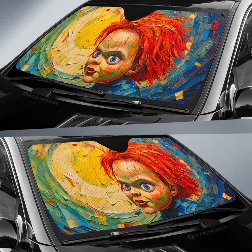 Chucky Car Sunshade Custom Horror Car Accessories - Gearcarcover - 2