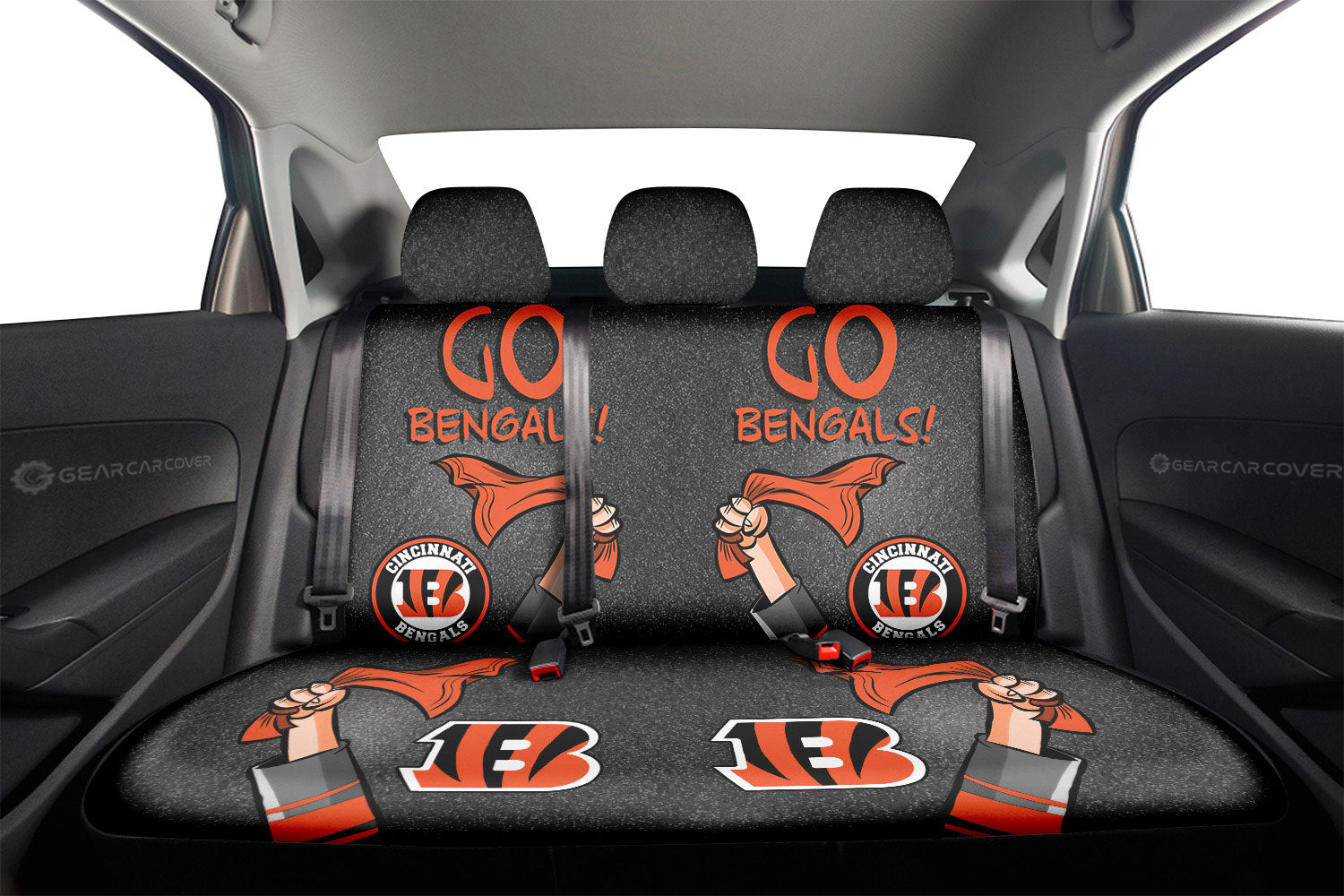 Cincinnati Bengals Car Back Seat Covers Custom Car Accessories - Gearcarcover - 2