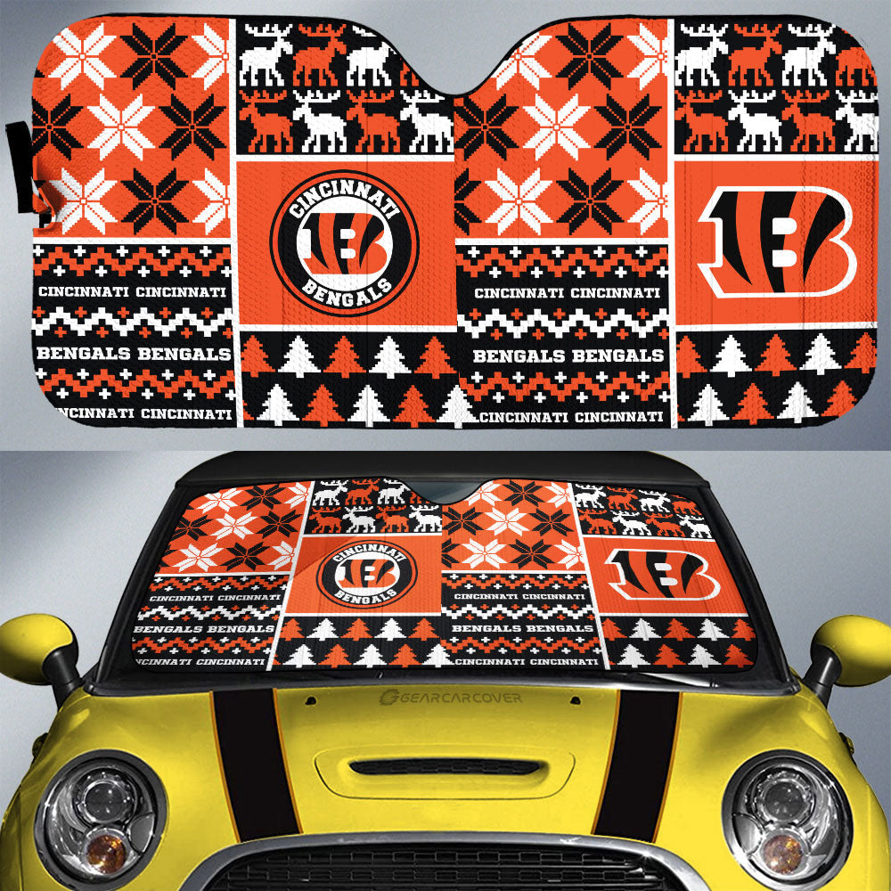 Cincinnati Bengals Car Sunshade Custom Ugly Style Car Accessories - Gearcarcover - 1
