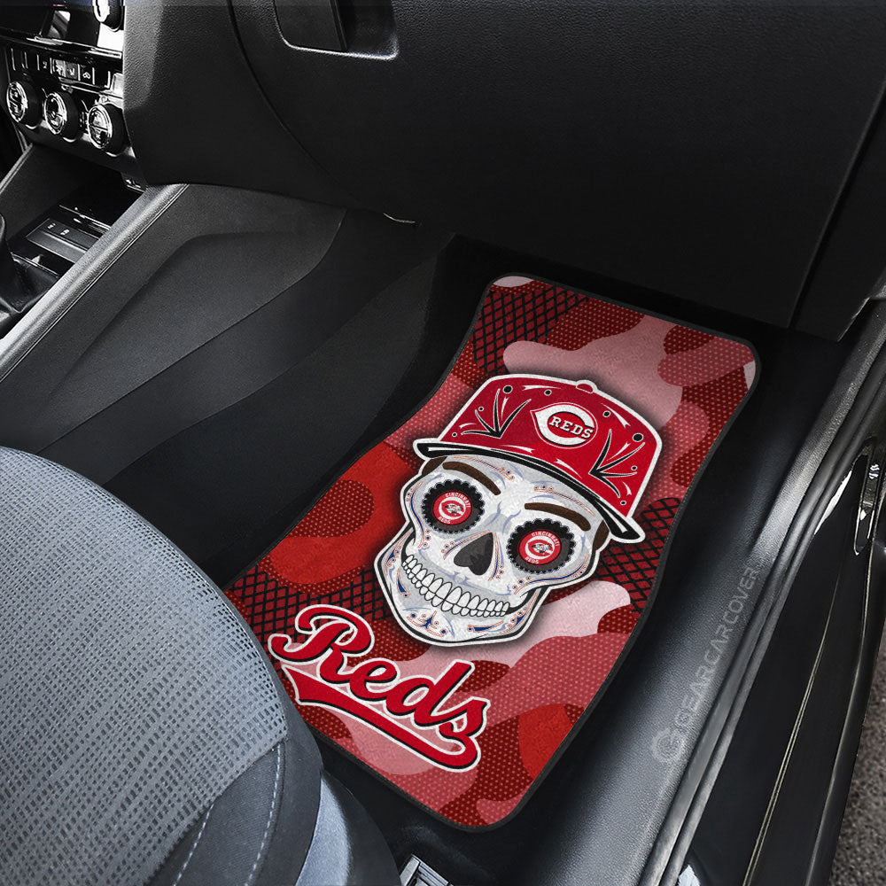 Cincinnati Reds Car Floor Mats Skull Theme Collection - Gearcarcover - 3