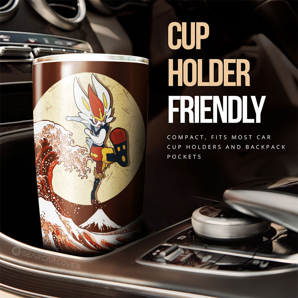 Cinderace Tumbler Cup Custom Pokemon Car Accessories - Gearcarcover - 3