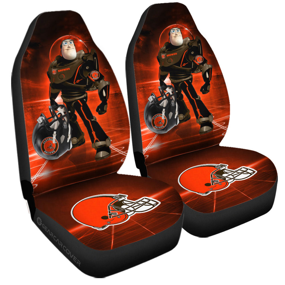 Cleveland Browns Car Seat Covers Buzz Lightyear Car Accessories For Fan - Gearcarcover - 3