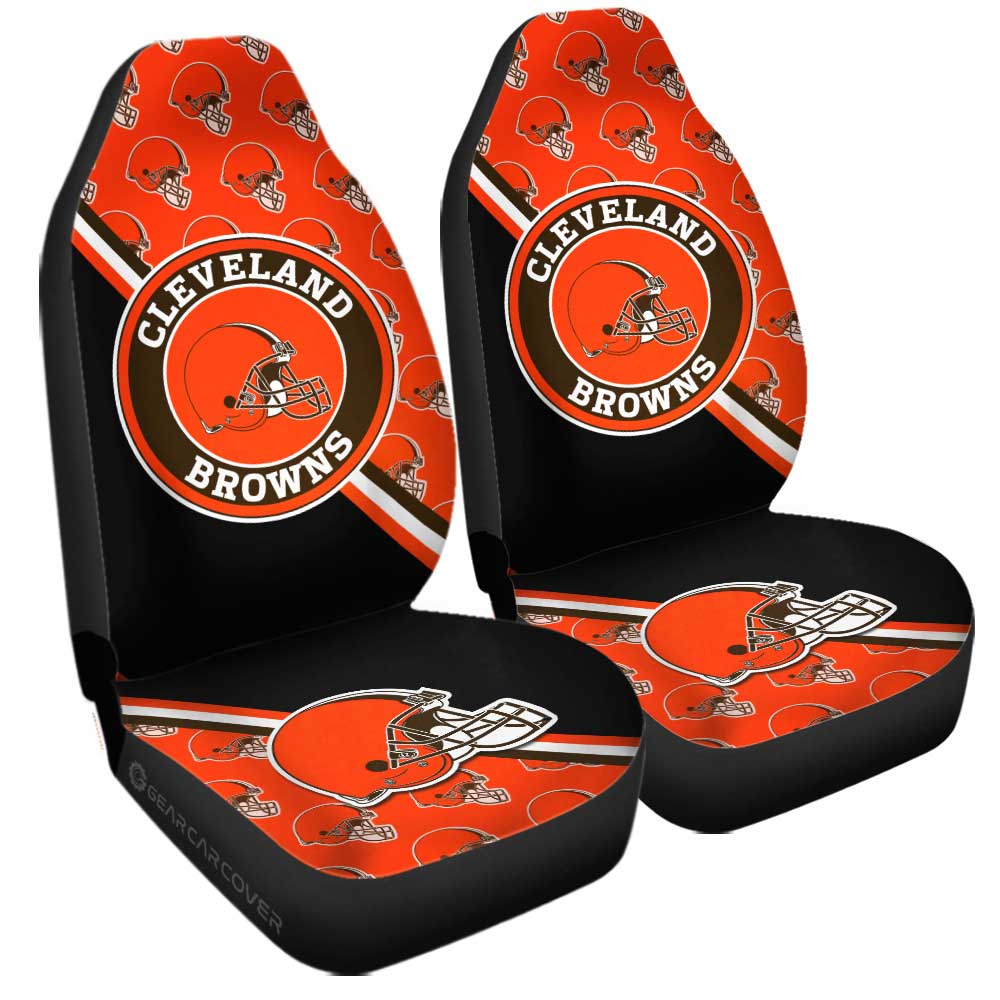 Cleveland Browns Car Seat Covers Custom Car Accessories For Fans - Gearcarcover - 3
