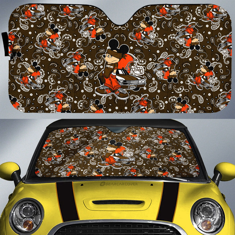 Cleveland Browns Car Sunshade Cartoon Theme Collection - Gearcarcover - 1
