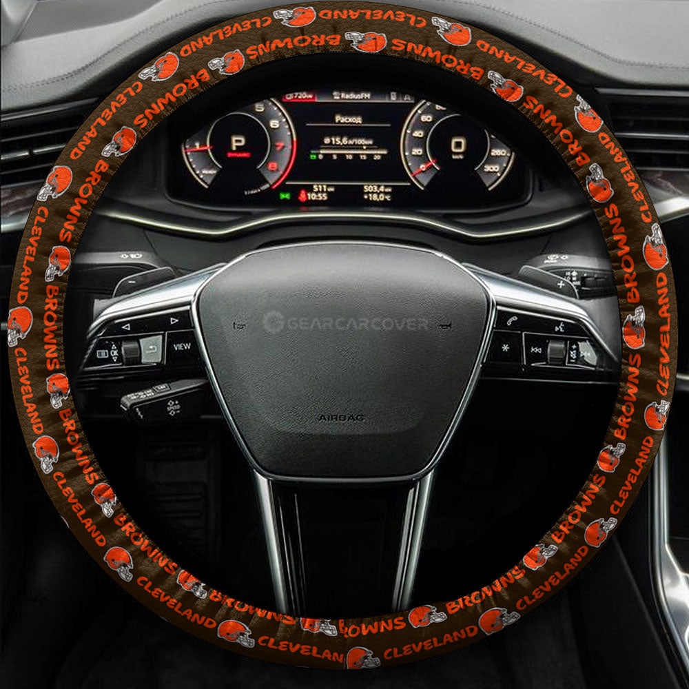Cleveland Browns Steering Wheel Cover Sporty Team Collection - Gearcarcover - 2