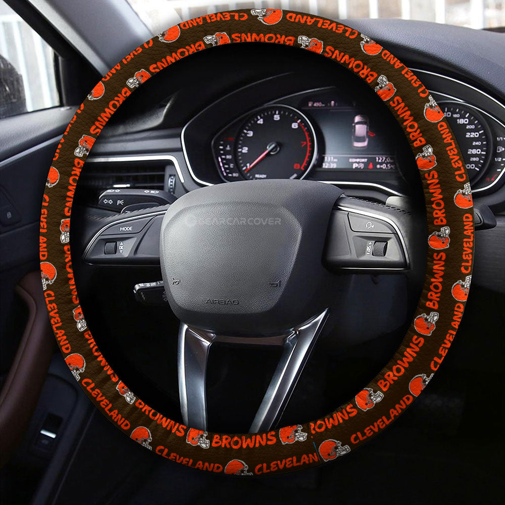 Cleveland Browns Steering Wheel Cover Sporty Team Collection - Gearcarcover - 4
