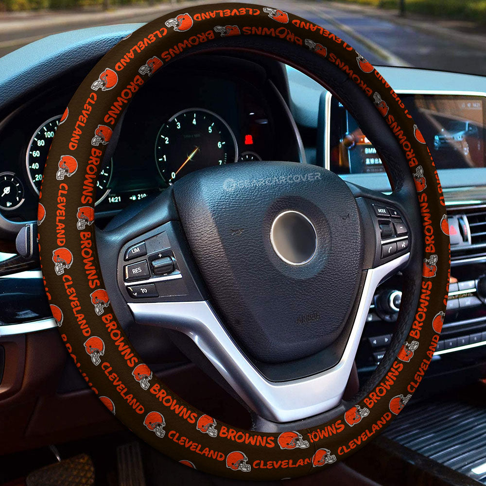 Cleveland Browns Steering Wheel Cover Sporty Team Collection - Gearcarcover - 1